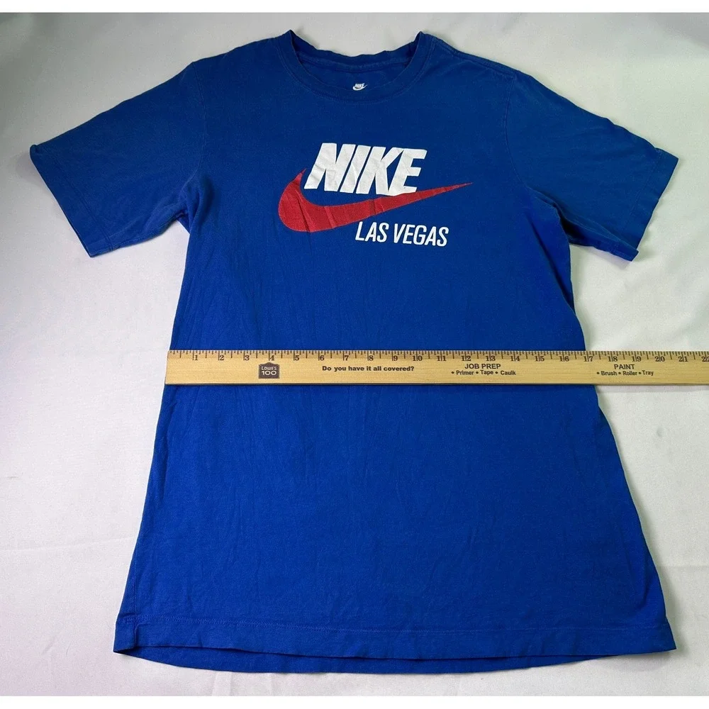 Nike Shirt Small Mens Blue Las Vegas‎ Graphic Swoosh Logo Cotton Sportswear S